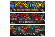 Banners of farm and forest berries