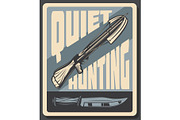 Vector poster for quiet hunting