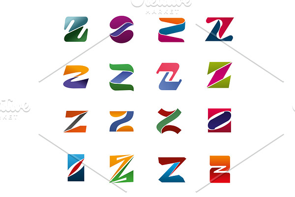 Vector letter Z icons for business