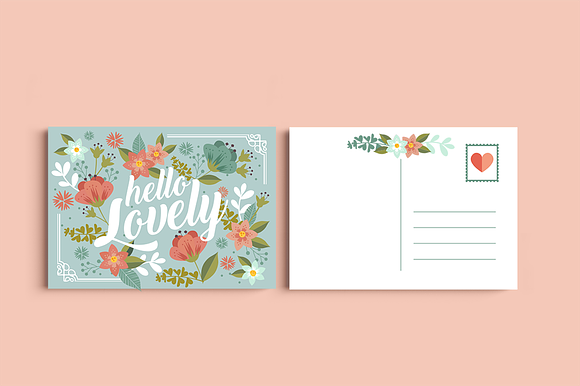 Paper Goods Bundle - Handpicked Set in Postcard Templates - product preview 50