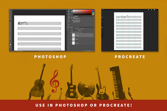 Music Composer | Notation Brushes in Photoshop Brushes - product preview 4