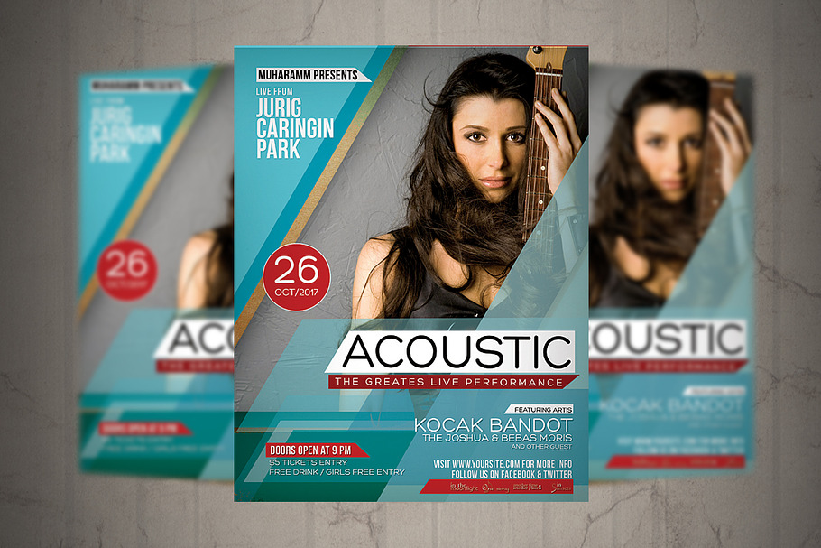 Acoustic Flyer / Poster in Flyer Templates - product preview 8