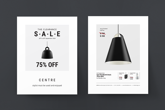 C E N T R E — Lighiting Flyer in Flyer Templates - product preview 1