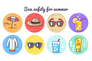 Sun Safety for Summer Poster Vector