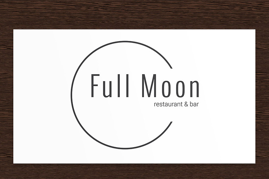 Full Moon Restaurant Logo - PSD in Logo Templates - product preview 8