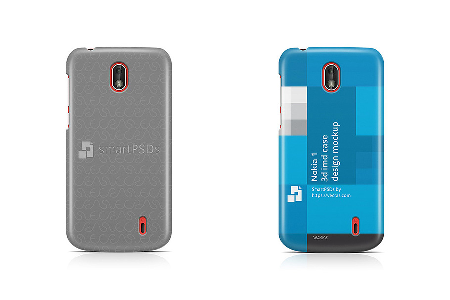 Nokia 1 3d IMD Case Design Mockup  in Product Mockups - product preview 8