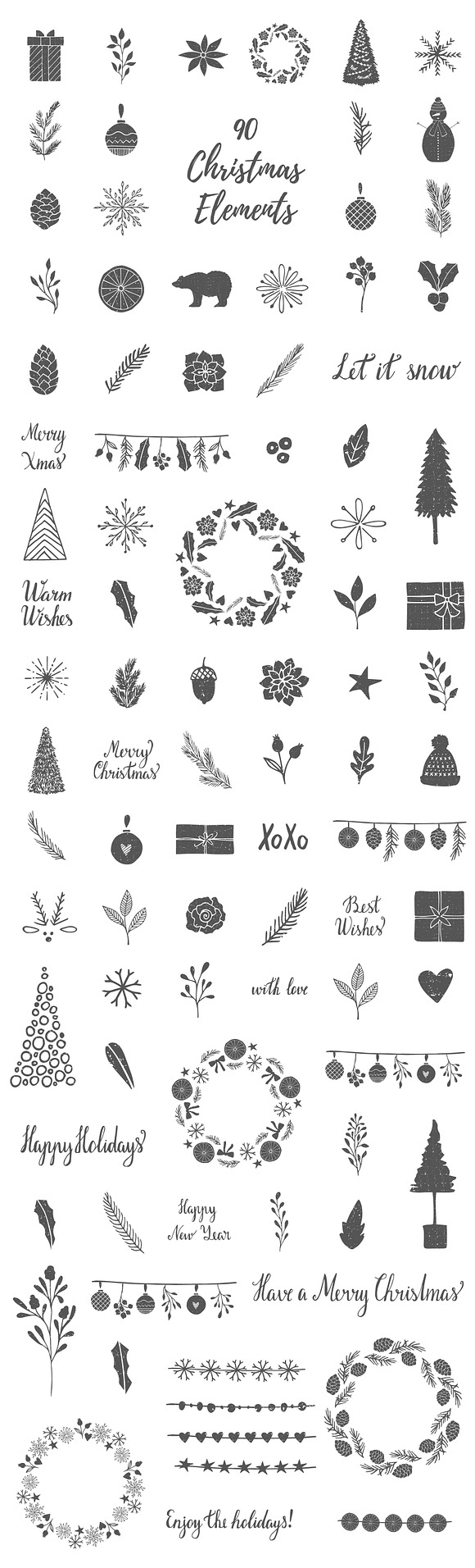 Scandinavian Christmas - 90 Elements in Illustrations - product preview 5