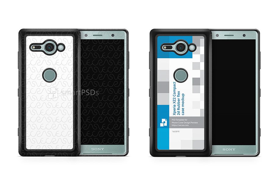 Sony Xperia XZ2 Compact 2d Rubber  in Product Mockups - product preview 8