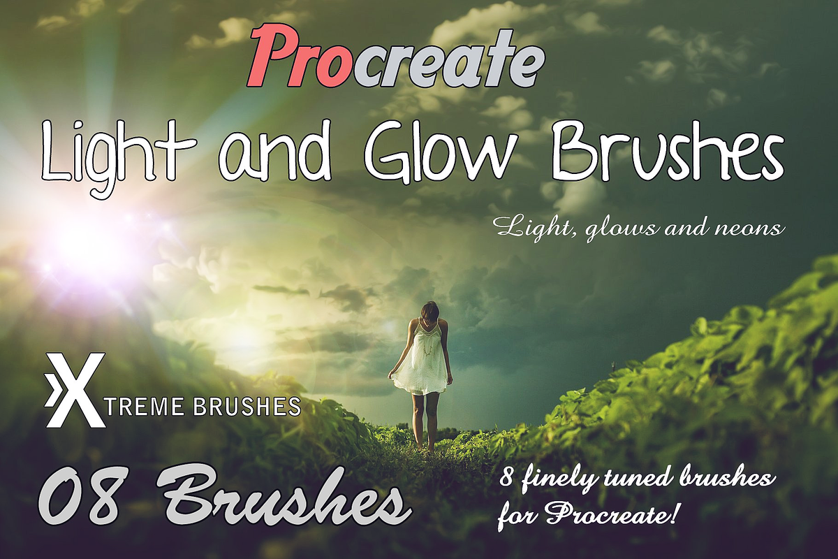 Procreate Light & Glow Brushes in Photoshop Brushes - product preview 8