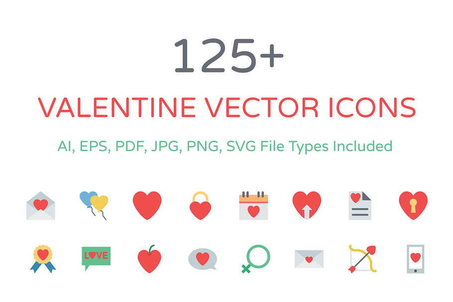 125+ Valentine Vector Icons