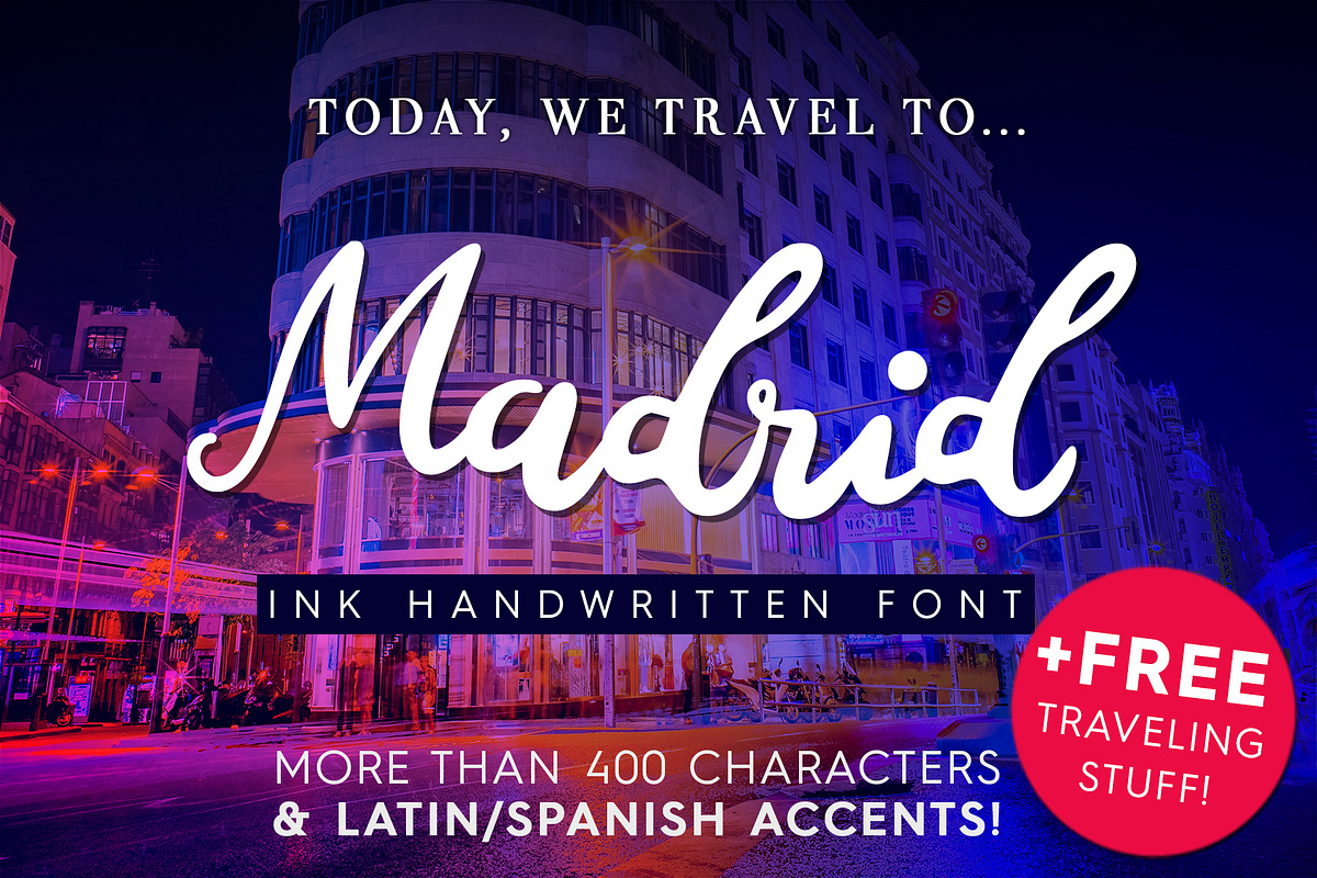 Madrid - Ink Handwritten Font in Script Fonts - product preview 8