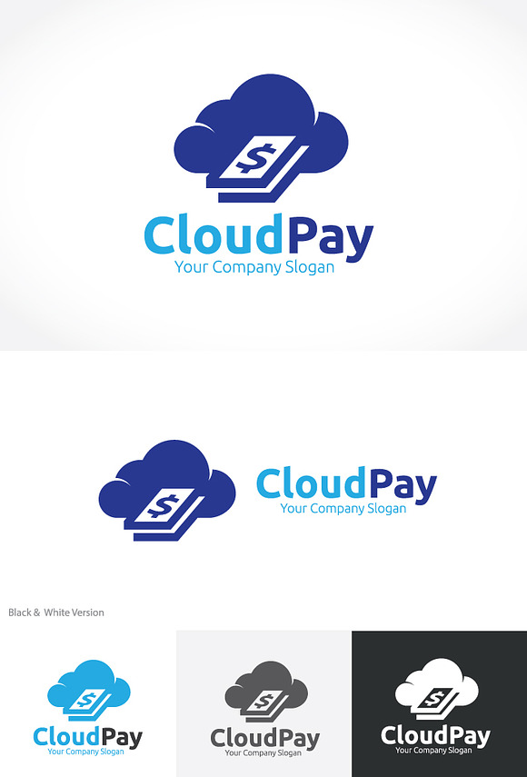 Cloud Pay in Logo Templates - product preview 2