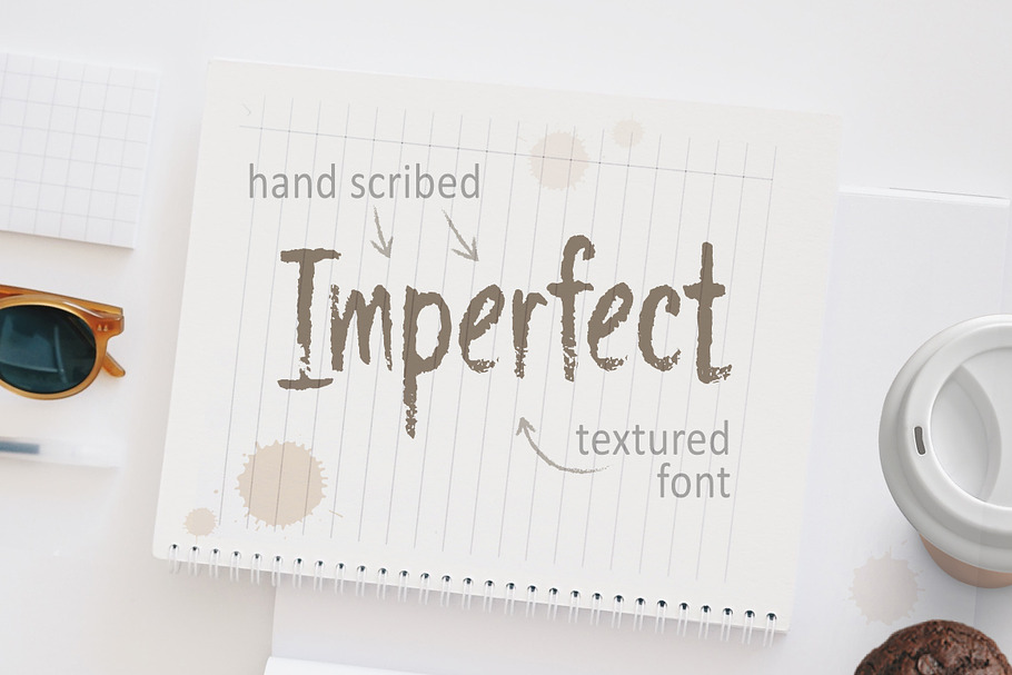 Imperfect Hand Script Textured Font in Script Fonts - product preview 8