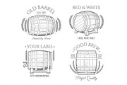 Barrel retro emblems