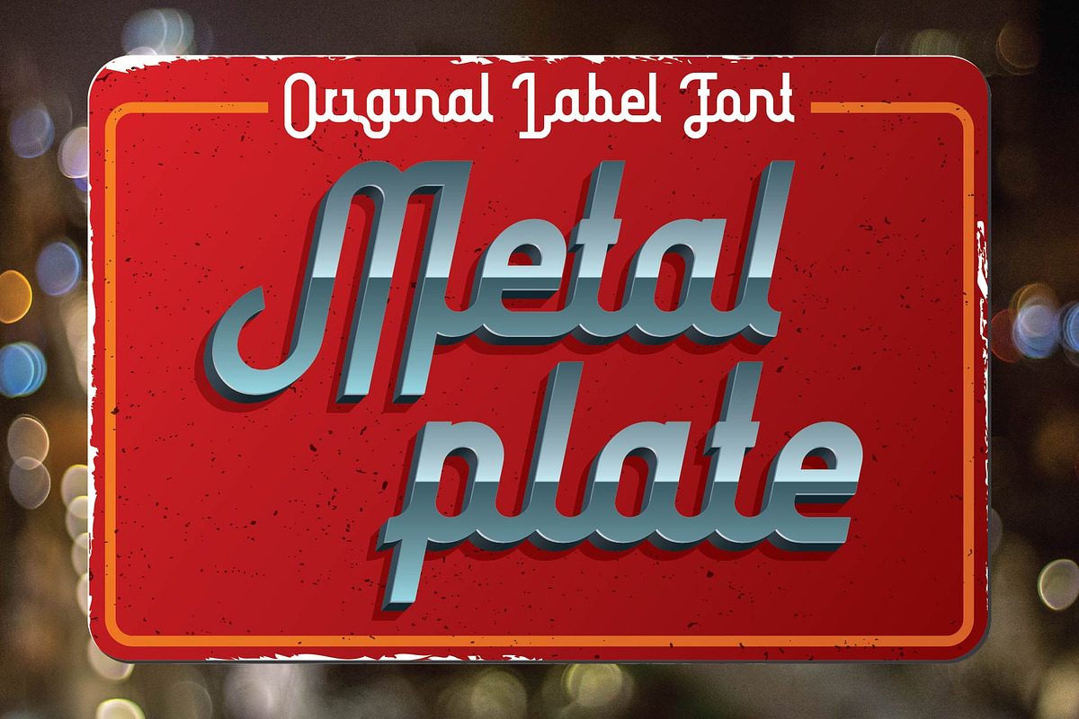 Metal Plate in Display Fonts - product preview 8
