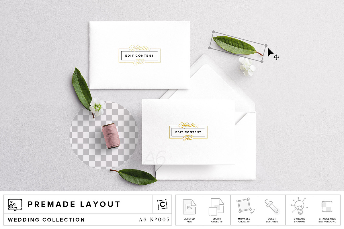 Invite & Envelope Mockup in Product Mockups - product preview 8
