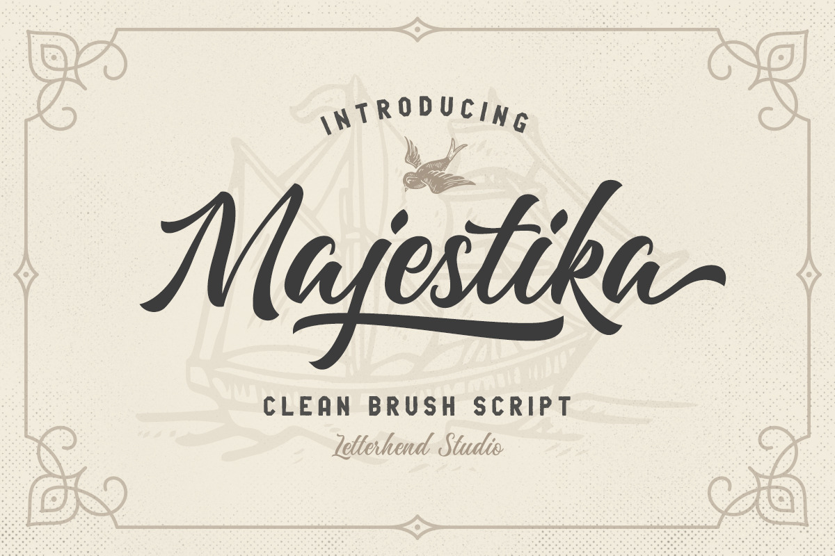 Majestika - Clean Brush Script in Script Fonts - product preview 8