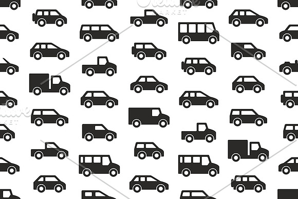 Pattern with Cars and trucks in Patterns - product preview 2