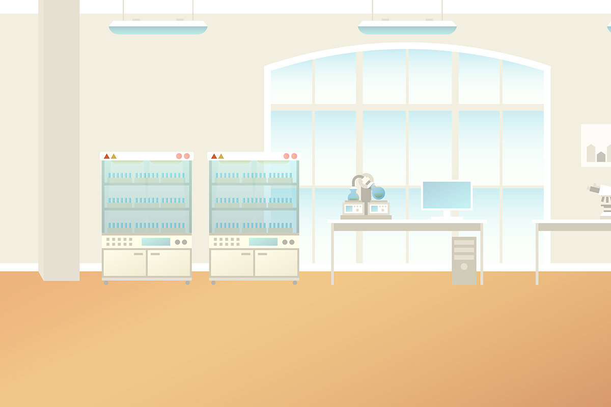 Scientific laboratory interior scene in Illustrations - product preview 8