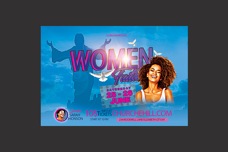 Women of Faith Conference Flyer  in Flyer Templates - product preview 8