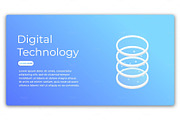 Digital technology isometric concept