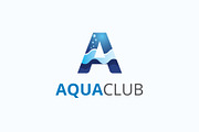 Aqua A Letter Logo