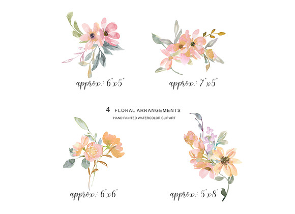 Watercolor Blush Gold Geometric Fram in Illustrations - product preview 4