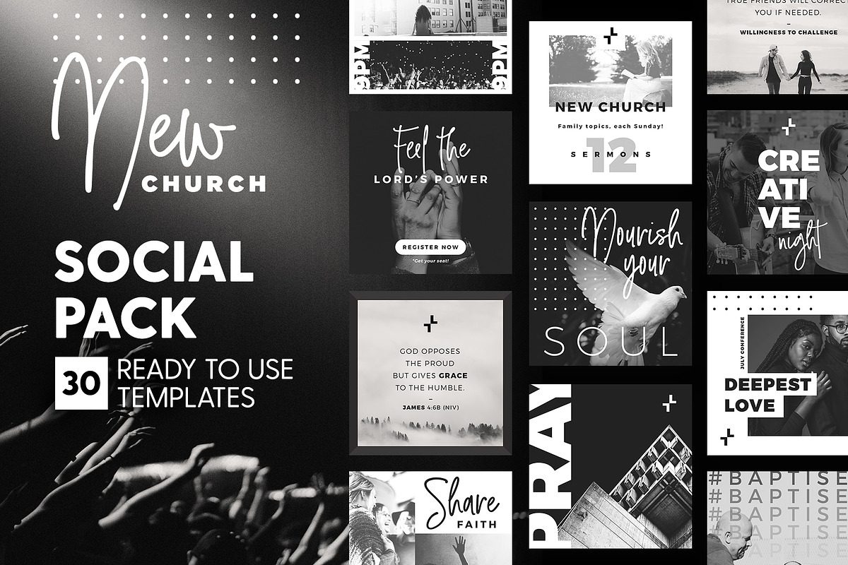 New Church - Social Pack in Instagram Templates - product preview 8