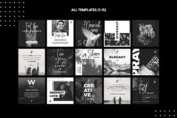 New Church - Social Pack in Instagram Templates - product preview 2