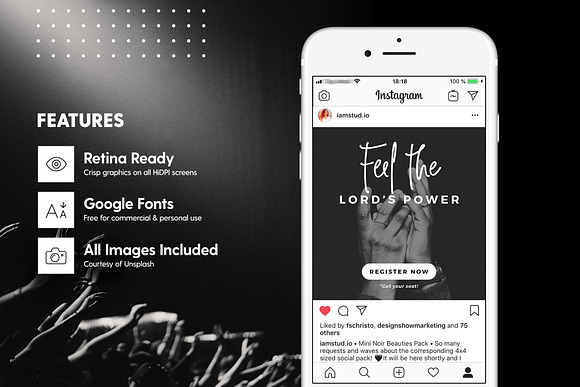 New Church - Social Pack in Instagram Templates - product preview 4