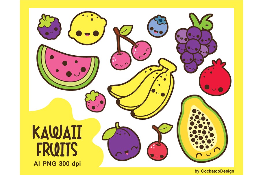 Kawaii fruits