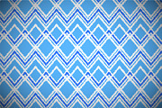 Blue and white ikat chevron pattern