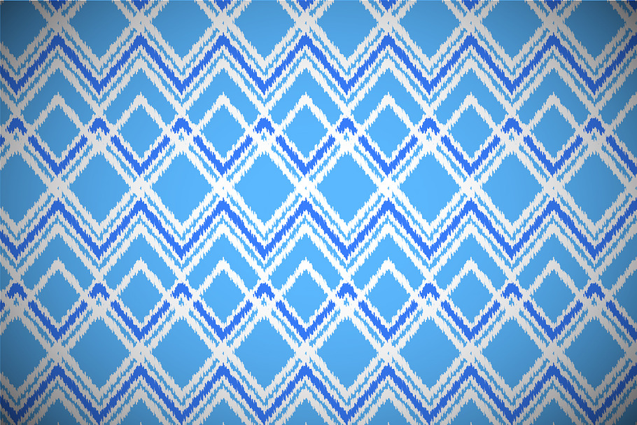Blue and white ikat chevron pattern in Patterns - product preview 8