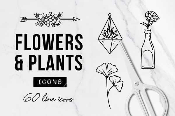 60 Plant & Floral Icons - Flower