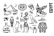 Ancient Egypt Doodle Clipart