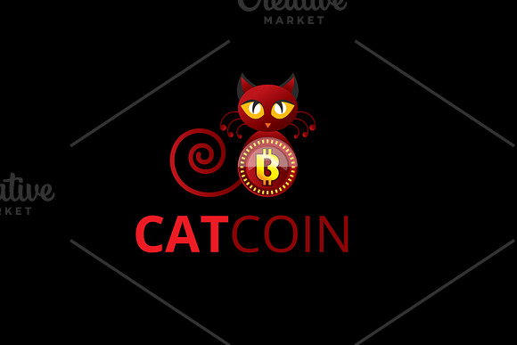 Cat Coin Logo in Logo Templates - product preview 1