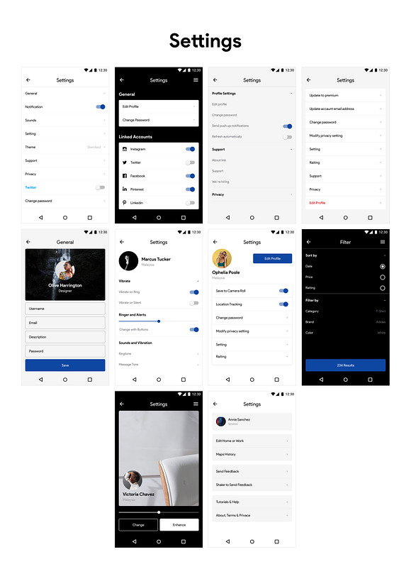 Replica Android UI Kit in UI Kits and Libraries - product preview 8