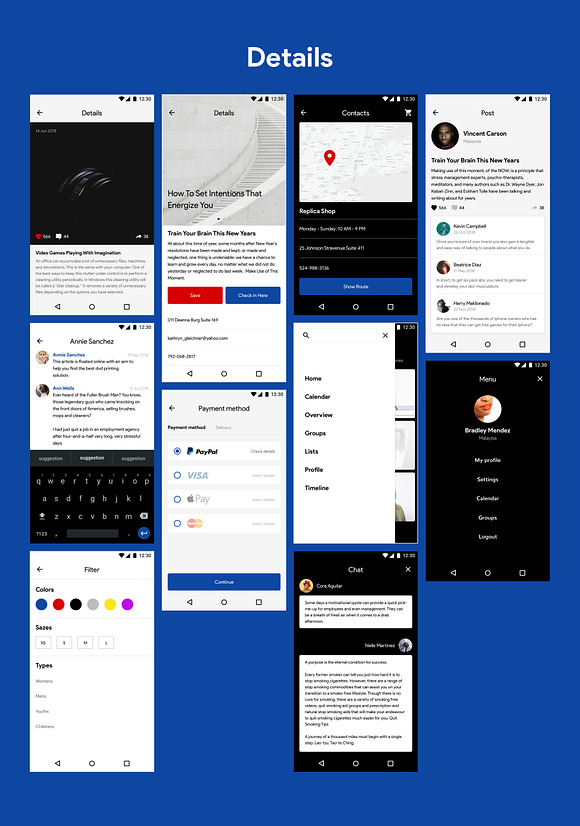 Replica Android UI Kit in UI Kits and Libraries - product preview 10