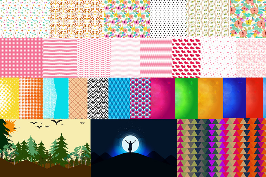 30 Backgrounds, Pattern & Landscape  in Patterns - product preview 8