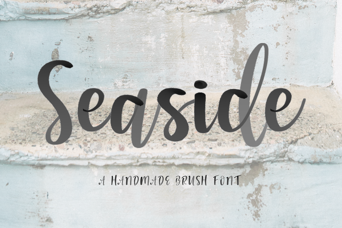 Seaside Font + Watercolor SVG in Script Fonts - product preview 8