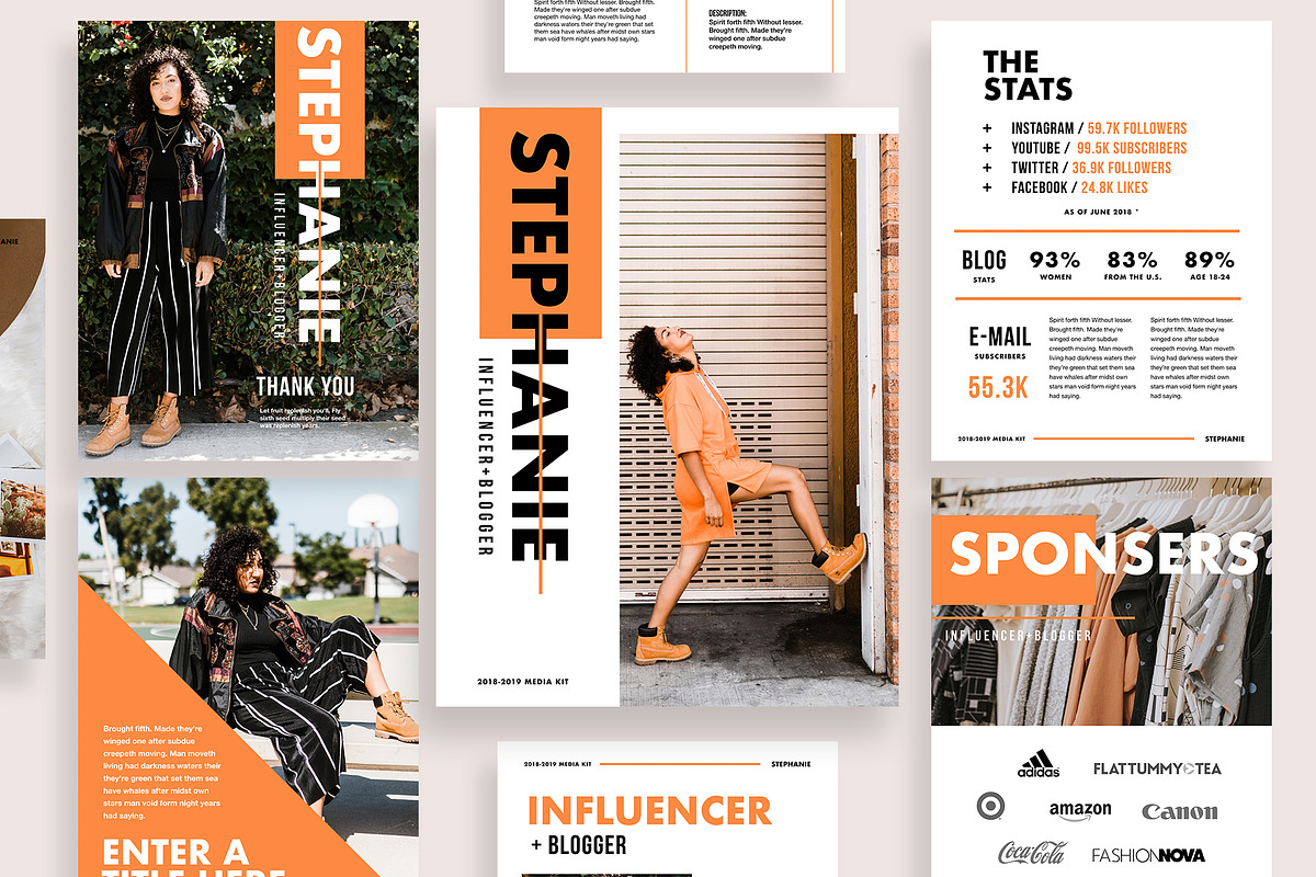 Influencer & Blogger Media Kit in Magazine Templates - product preview 8