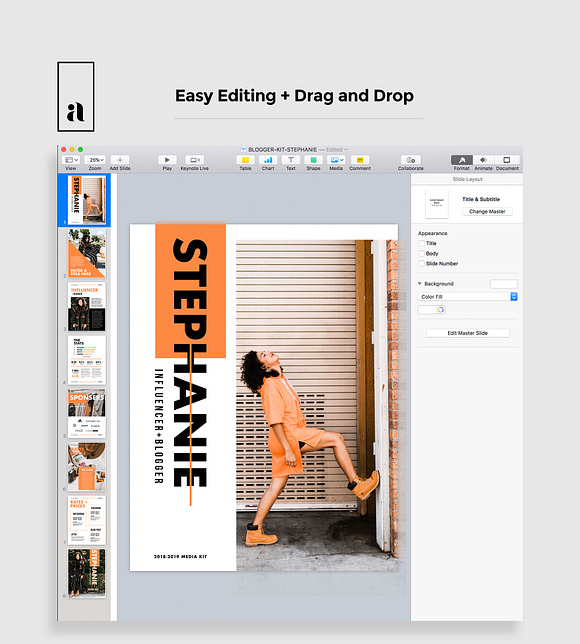 Influencer & Blogger Media Kit in Magazine Templates - product preview 1