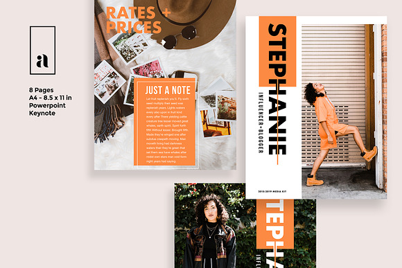 Influencer & Blogger Media Kit in Magazine Templates - product preview 2