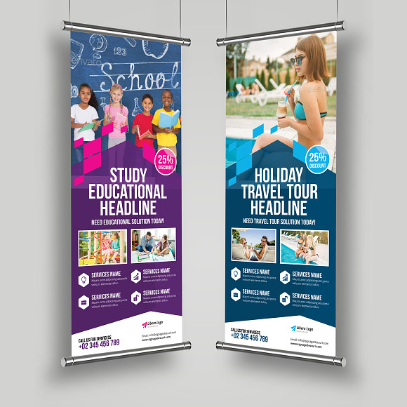 Roll up Banner Signage v6 in Flyer Templates - product preview 4