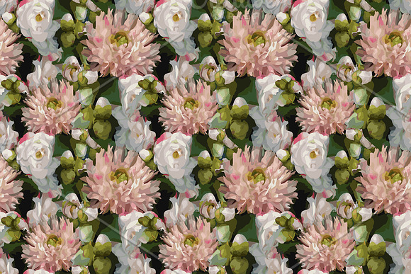 Flower peony seamless pattern vector in Patterns - product preview 1