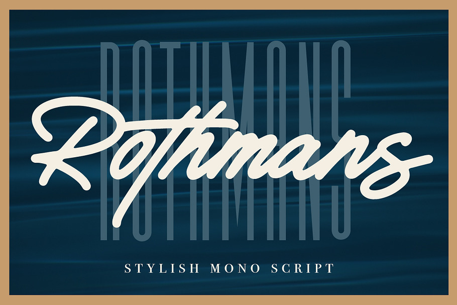 Rothmans - Font Duo (Free Version) in Script Fonts - product preview 8