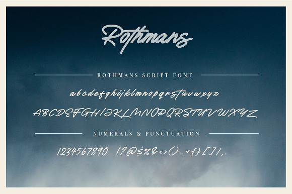Rothmans - Font Duo (Free Version) in Script Fonts - product preview 1