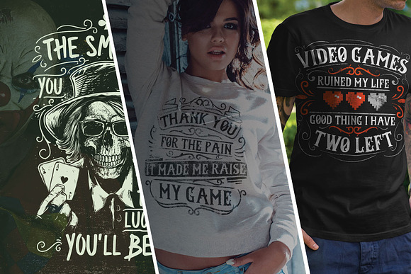 3 Video Games Tshirt Designs in Illustrations - product preview 1