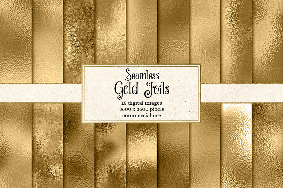 Gold Foil Digital Paper in Textures - product preview 8