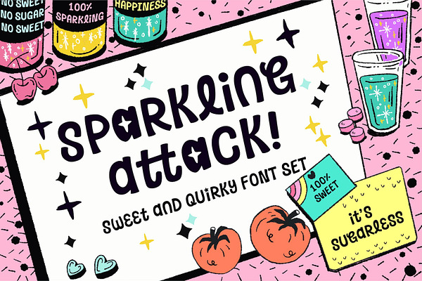 Sparkling Attack! Font